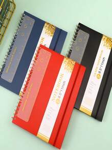 A4 Coil Notebook, Simple Ins-Style Notebook And Comes With Rulers, School Supplies, Office Supplies School Supplies, Back To School