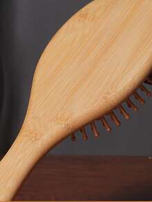 1 件气垫按摩发刷，楠木木桨刷，竹气垫刷，礼物，发型刷 - 黃色 - 查看 5