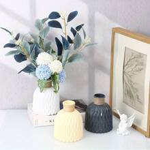 Vase aus Hanfseil mit Ananasmuster, Kunststoff, simpler und frischer Blumenvasen-Effekt mit Wellenstruktur