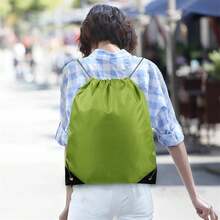 New  Grass Drawstring Backpack Bags Bulk 20 Pack X-Large 16.5 L X 13.4 W Sports Cinch Sack Gym String Bags Hine Washable Heavy Duty String Backpack For Men Women - 苔綠色 - 查看 5
