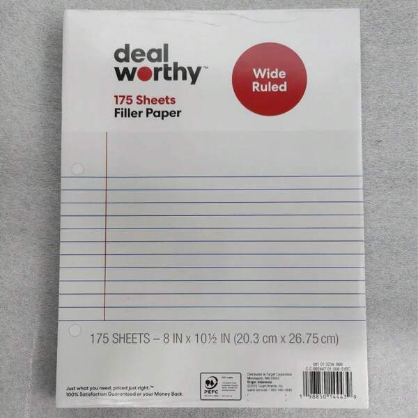Filler Paper Wide Ruled - Dealworthy ™
