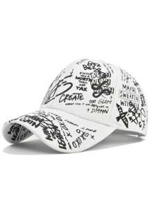 1 pezzo Cappellino da baseball stile graffiti streetwear hip hop, cappello personalizzato per protezione dal sole, adatto per tutte le stagioni