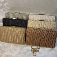 Luxury Rhinestone Clutch Bag - For Weddings, Parties And Special Events - Orange - View 4
