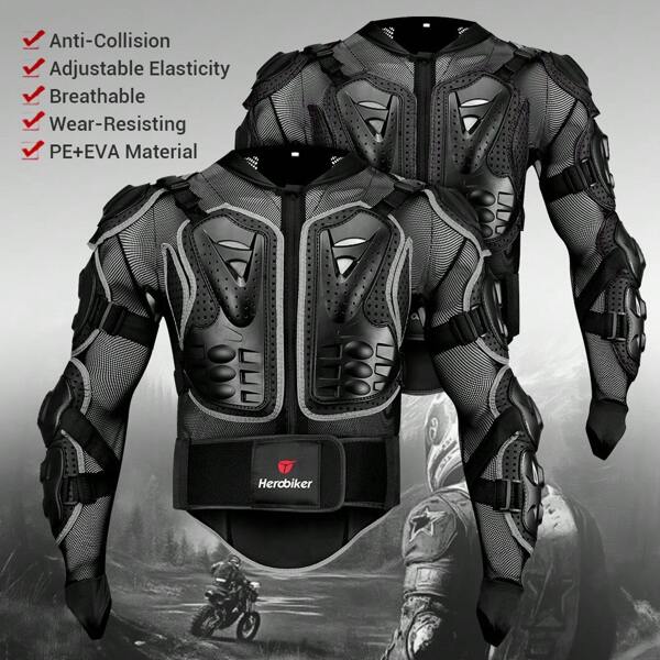 One Piece Motorcycle Armor CE Certification Bulletproof Vest Motorcycle Off-Road Chest And Back Protection Motorcycle Protection Motorcycle Riding Off-Road Jacket Protection Breathable Not Stuffy Highly Attractive