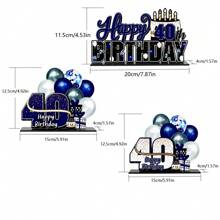 1 set Acrilico Decorazione da tavolo per il 18° compleanno, blu - Brindisi per il regalo del 18° compleanno, decorazioni con targa con slogan per la cerimonia dei 18 anni (disponibili altri numeri)