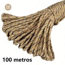 10/50/100m/Piece Multicolor 7-Strand Camouflage Paracord, Outdoor Multi-Purpose Rescue Binding Climbing Rope, Tent Emergency Survival Rope, Paratrooper Towing Rope Bracelet Woven Cord, Camping, Picnic, Clothesline, Pet Leash, Durable DIY Rope