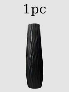 1pc Bohemian Style Large Cylindrical Plastic Vase With Wave Pattern, Modern Home Decor Vase For Living Room, Kitchen, Bedroom, Suitable For Fresh Flowers And Dried Flowers - Multicolor - View 13