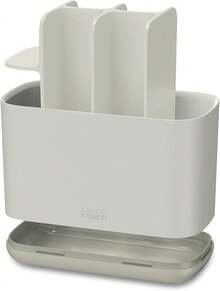 Tooth Brush Holder Joseph Joseph EasyStore Stainless-Steel Toothbrush Holder Bathroom Storage Organizer Caddy, Small - Màu mộc - Xem 4