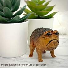 Statue unique de grenouille naine africaine en résine en colère - parfaite pour le jardin, l'extérieur et la décoration de bureau | Cadeau créatif