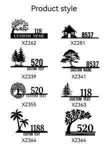 Customized Tree Of Life & Bird Design Metal Door Plate - Personalized Address Sign, Personalized House Number, Entrance Decoration, Suitable As Housewarming Or Wedding Gift Gifts Birthday Graduation,Multi-Functional - View 10
