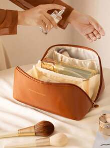 1 pezzo Borsa per il trucco da viaggio impermeabile, borsa cosmetica portatile con cordoncino, organizer per articoli da toeletta multicolore, regalo ideale per fidanzata, moglie, donna, vacanze, compleanno, Natale, borsa da spiaggia, borsa per articoli da toeletta, per il ritorno a scuola