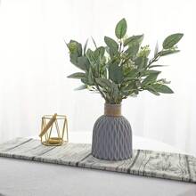 Vase aus Hanfseil mit Ananasmuster, Kunststoff, simpler und frischer Blumenvasen-Effekt mit Wellenstruktur