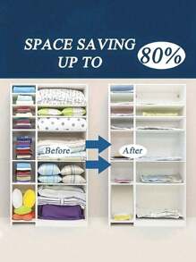 9/1pc Travel Vacuum Storage Bags, Large Capacity Reusable Compression Packing Cubes, Foldable Organizer Bags For Clothes, Bedding, Quilt, Space Saving, Waterproof Material, Suitable For Bedroom, Closet, Bathroom