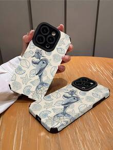 1pc New Blue Shell Pattern Classic Anti-Drop Soft TPU Phone Case Compatible With Iphone And S17/S17 Air/S17 PRO/S17 PRO MAX - Multicolor - View 2