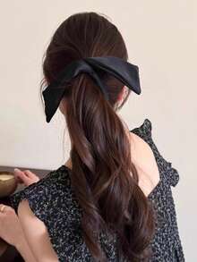 1 件兔耳蝴蝶结香蕉发夹 - 优雅风格垂直马尾发夹 - 彩色 - 查看 10