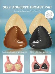 Double-Sided Sticky Bra Inserts, Self Adhesive Pads Ultra Instant Lift Bra, Push Up Bikini Pads For Sports Bra Swimsuit