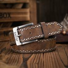 1pc Men's Bohemian Western Cowboy Style With Embossed Metal Buckle Vintage Multi-Color PU Leather Belt Fall, Autumn, Halloween Autumn-Winter Accessories,Suitable For Teens, Youth,Men,Casual, Outdoor, Athletic, Vacation, Graduation Gifts, Birthday, Daily Wear - As Shown - View 42