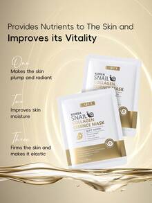 LAIKOU 20片装莱寇韩国蜗牛胶原蛋白精华面膜，25克保湿贴片，深层修护，适合所有肤质，母亲节送给女性和女孩的礼物，可用于化妆和SPA - 蝸牛面膜 - 查看 6