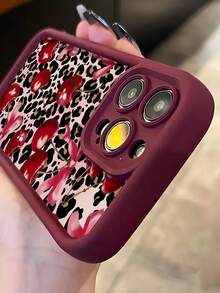 Butterfly, Leopard, Cherry Pattern Shockproof & Anti-Drop TPU Soft Phone Case Compatible With IPhone Apple 11/12/13/14/12 Pro Max/16 Pro/15/X/XR/7/8Plus, Series Waterproof Scratch Resistant - Multicolor - View 3