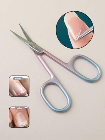 1 pieza Cortaúñas multiuso de acero inoxidable arcoíris, herramienta para recortar uñas y eliminar pieles muertas, apto para hombres y mujeres