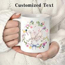 1 pieza Taza personalizada con texto, 11 onzas con 7 nombres personalizados impresos, diseño personalizado, taza para el hogar personalizada para sus amigos y familiares, regalo de cumpleaños, regalo de Año Nuevo, regalo familiar, regalo de boda, regalo de graduación