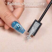 Rabbit-Shaped Iron Wire Can Be Used With Magnets To Draw Out Rabbit Ears Shapes Effect For Cat Eye Polish Magnetic Nail Art Tool Nail Art Accessories,Nail Supplies,Nail Tools,Nail Art Tools,Back To School,Nails,Nail Tools For Press On Nails