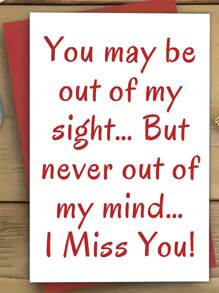 1 pieza Tarjeta de felicitación romántica 'Te echo de menos', de papel de alta calidad, para cualquier destinatario, con sobre para amigos, amantes, familia, declaraciones y ocasiones especiales