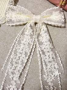 Elegante clip de pelo de gasa con lazo, otoño, accesorios para el cabello, viaje, mujer, herramientas para el cabello, cosas para el cabello, cosas, accesorios de belleza, regalos, viaje, regalos para mujeres, cosas para el cabello, rellenos de calcetines