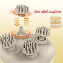 1 pezzo Massaggiatore elettrico per la testa con 8 artigli, cura del cuoio capelluto, terapia a luce rossa per nutrire i capelli, pulizia del viso e aiuto per il sonno