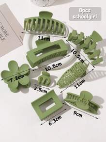 8 Piece Set Of Acrylic Textured Tie And Twist Clips Premium Quality Non-Slip Hair Claw For Girl Updo And Half Updo Styling