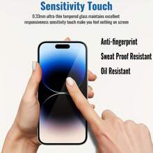 3pcs Privacy Screen Protector IPhone Protective Film Compatible With Iphone 16 Promax/16/15/14/13/12/11/7/8/6 Privacy Protection Birthday Gift, Family, Friends Tempered Glass, Anti-Peep, Mobile Screen Protector, Mobile Phone Accessories