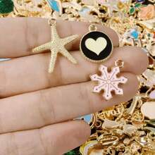 WGRXIRANYKM 20/50/100/150pcs Random Mix Fashion Alloy Bulk Enamel Heart Shape Fruit Charm DIY Pendant For Bracelet Ear Jewelry Necklace Women Jewelry Making Accessories Jewelry Supplies Daily Dating Charm Pendant - Multicolor - View 6