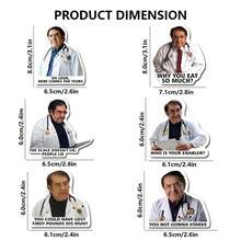 医生短语图案磁铁，12 件/套趣味冰箱贴，成人励志冰箱贴，用于控制饮食 - 彩色 - 查看 10