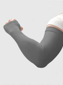 1 Pair Plus Size Ice Silk Arm Sleeves, Summer Outdoor Cycling Sun Protection UV Arm Cover Sleeves