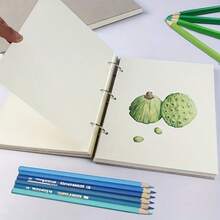 1pc 32K/16K/8K Removable Linen Texture Sketchbook, Loose-Leaf Drawing Notebook - Single Piece - View 6