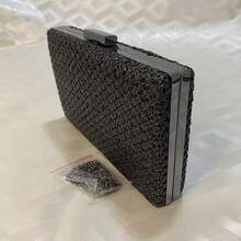 Luxury Rhinestone Clutch Bag - For Weddings, Parties And Special Events - Black - View 3