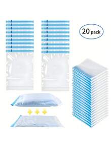 9/1pc Travel Vacuum Storage Bags, Large Capacity Reusable Compression Packing Cubes, Foldable Organizer Bags For Clothes, Bedding, Quilt, Space Saving, Waterproof Material, Suitable For Bedroom, Closet, Bathroom