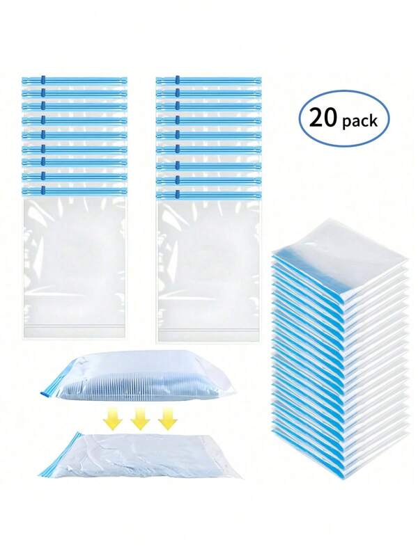 9/1pc Travel Vacuum Storage Bags, Large Capacity Reusable Compression Packing Cubes, Foldable Organizer Bags For Clothes, Bedding, Quilt, Space Saving, Waterproof Material, Suitable For Bedroom, Closet, Bathroom