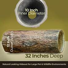 Hollow Log Cat Hideaway Indoor Outdoor Kitten Hideout Tunnel And Play Cave - Brown - View 5