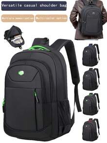 Mochila para la temporada escolar - Estilo para hombres - Mochila de viaje de gran capacidad de una sola pieza simple - Adecuada para hombres como bolso casual formal/de negocios - Multicolor - Ver 9