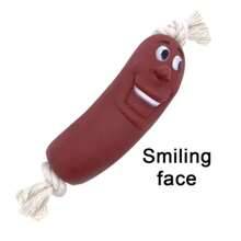 Hundespielzeug aus Gummi, Wurst, Quietschen, für kleine Hunde, zum Kauen von Wurst, interaktives Training, Zahnreinigung, Welpenkauen, Heimtierbedarf