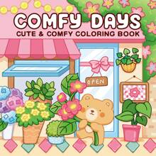 1 pieza Librería de osito: Libro para colorear lindo con diseño fácil y sencillo para relajarse, libro de colorear lindo y acogedor para desestresarse, perfecto para relajarse, matar el tiempo o como regalo para amigos, parejas y familiares