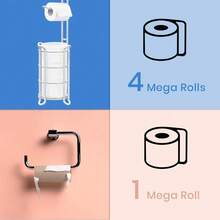 New [E] Toilet Paper Holder Stand Nautical Bathroom Tissue Holders  Standing  Top Shelf Storage Mega Rolls/Phone/Wipe-Ivory - C-象牙色 24 - 查看 4