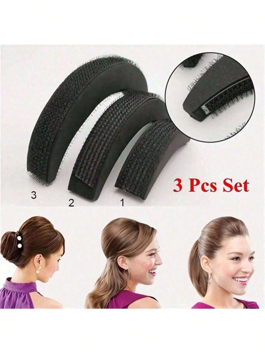Bộ 3 miếng độn tóc mái phồng thời trang tự làm, kẹp tóc kiểu tổ ong, dụng cụ tạo kiểu tóc, kẹp tóc màu đen, miếng mút xốp tạo độ phồng cho tóc, miếng độn tóc phồng tạo kiểu, phụ kiện tóc tự làm cho nữ, tạo kiểu tóc, đồ dùng làm tóc, bộ dụng cụ tạo kiểu tóc, bộ dụng cụ làm tóc cho tiệm cắt tóc, làm đẹp, du lịch, sản phẩm chăm sóc tóc, phụ kiện tóc, mùa hè, kỳ nghỉ, lễ hội, tiệc tùng. - Nhiều màu - Xem 1