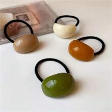 6 Stück acryl Haargummis, Mehrfarbig, elegantes minimalistisches Design Haargummi Zopfhalter Haarband Haargummi