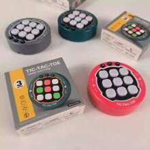 1pc Handheld Tic-Tac-Toe Game, Made Of ABS Material, 3 Game Modes, Strategy & Logic Toy, Birthday Gift For Teenagers, Portable Mini Intelligence Game