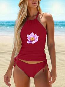 Traje de baño para mujer - Rojo - Ver 4