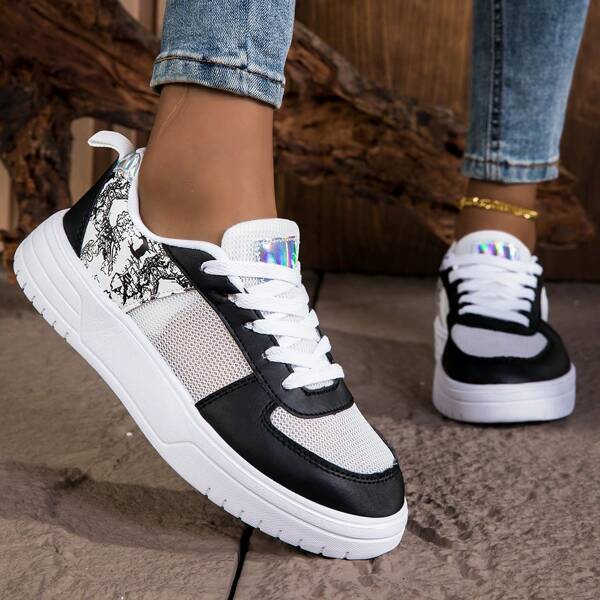 Men's Casual Sneakers, Youth Skate Shoes, Breathable Solid Color Men's Leisure Shoes
