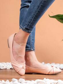 Zapatos Planos Casuales Para Mujer, Zapatos Planos Con Diamantes De Imitación A La Moda Para Mujer, Zapatos de mujer tipo bailarina, adecuados para combinar a diario para vacaciones de verano, rebajas de verano, básicos elegantes para negocios casuales, elegantes para Navidad, Año Nuevo y otoño - Beis - Ver 2