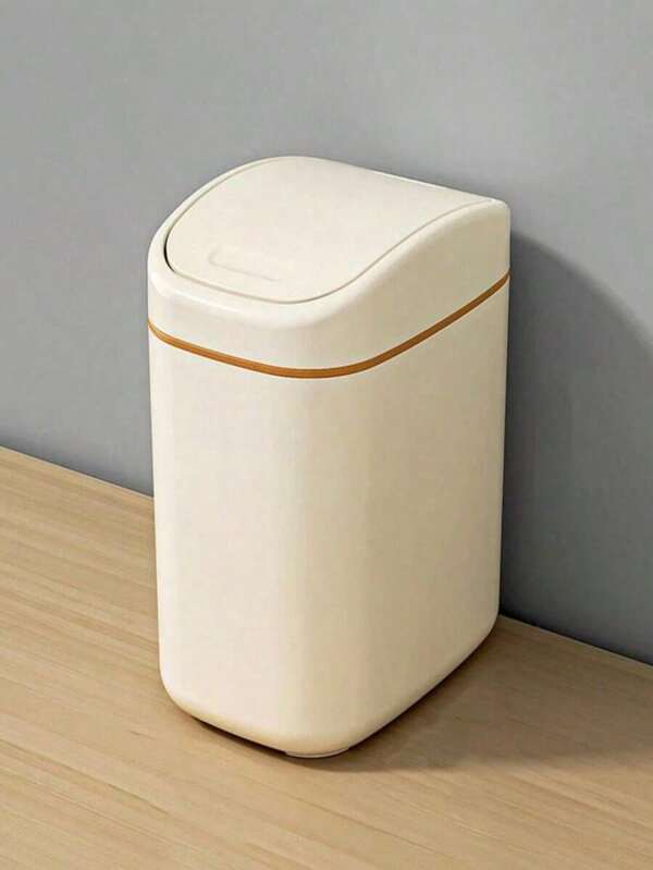 Kunststoff-Mülleimer mit Schüttdeckel, Schreibtisch-Abfalleimer, kleiner Mini-Mülleimer für Zuhause oder Büro, Haushaltsreinigung